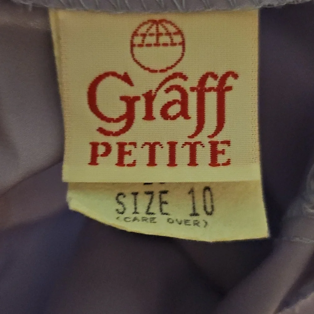 Vintage Purple Blouse Pintucked Size 10P Short Sleeve